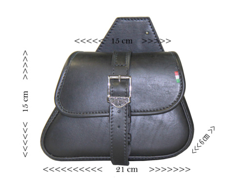 Tasca laterale per Harley Davidson Dyna - Spring Bag Destra Nera - immagine 3