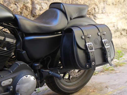 Borsa laterale per Harley Davidson Sportster - Custom Bag Spring Sinistra nera - immagine 4