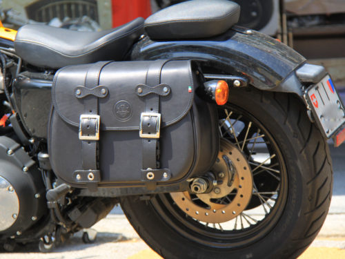 Borsa laterale per Harley Davidson Sportster - Custom Bag Spring Sinistra nera - immagine 3