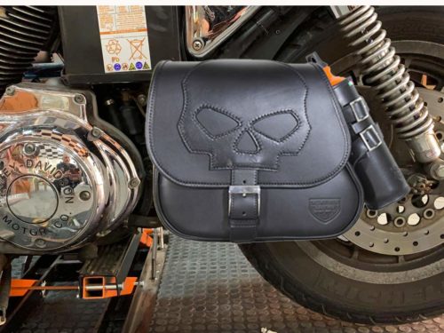 Skull Bag Nera - Harley Davidson Sportster - immagine 2