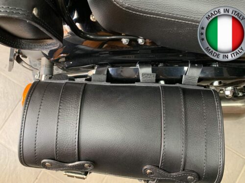 Borsa laterale Destra Benelli Imperiale 400 - "Little Bag" Nera con fissaggio a cinghie - immagine 5