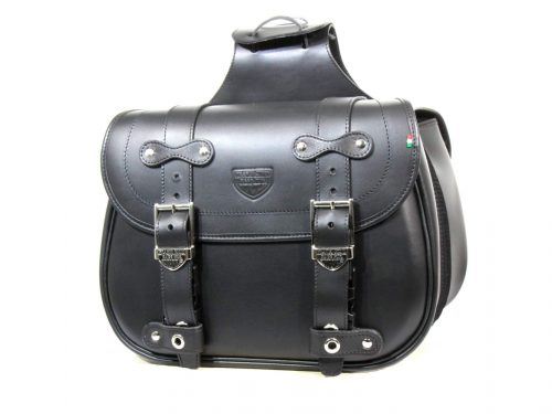 Coppia Borse laterali per Harley Davidson Sportster - Custom Bag Bisaccia nere - immagine 2