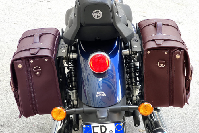 Borse Laterali per Royal Enfield Super Meteor 650 - Little Bag Coppia Estendibile - Testa di Moro con Telai a sgancio rapido Roy